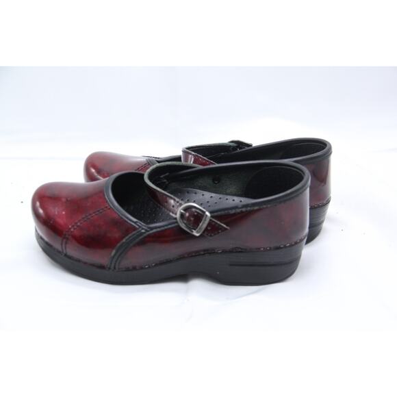 Dansko Marcelle Clogs Shoes Womens EU37 US 7 Mary Jane Burgundy Nursing Slip On - Picture 5 of 10